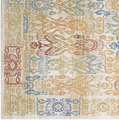 Solimar Distressed Southwestern Aztec 8x10 Area Rug