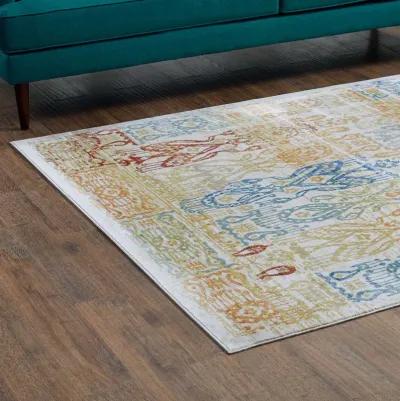 Solimar Distressed Southwestern Aztec 8x10 Area Rug