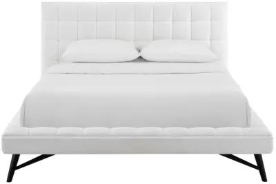 Julia Queen Biscuit Tufted Performance Velvet Platform Bed