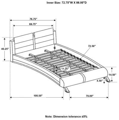 Jeremaine California King Upholstered Bed White