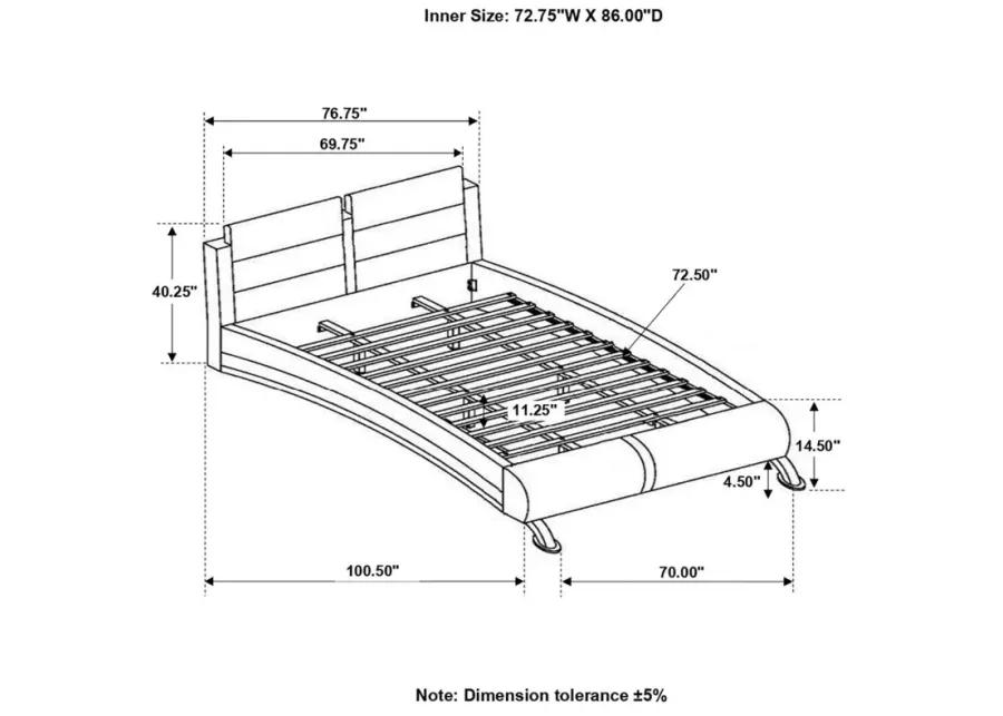 Jeremaine California King Upholstered Bed White