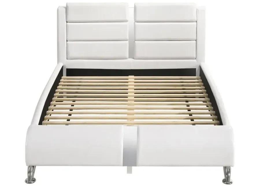 Jeremaine California King Upholstered Bed White