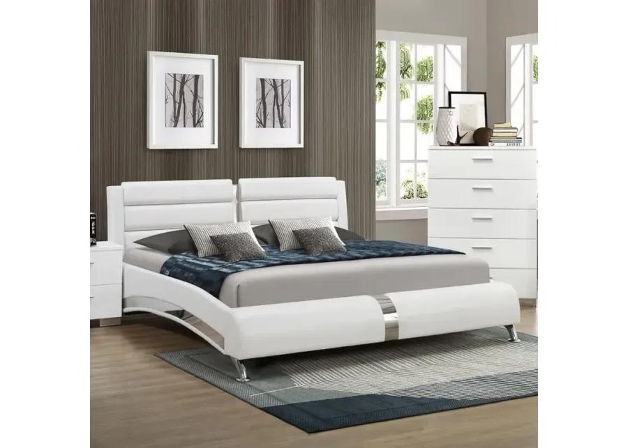 Jeremaine California King Upholstered Bed White