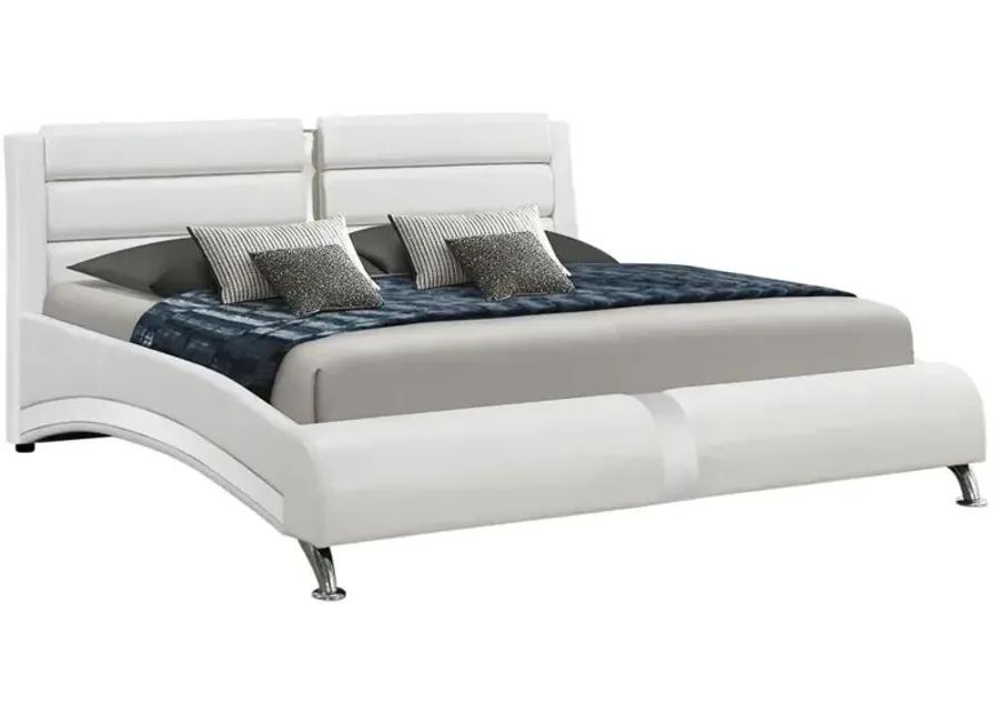 Jeremaine California King Upholstered Bed White