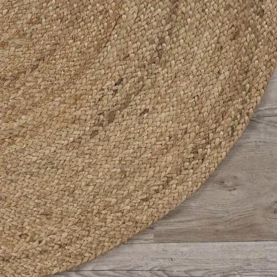 Nature Tan Contemporary Gradient Organic Jute Indoor Round Area Rug 7'6"