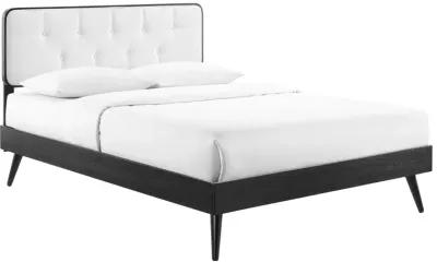 Bridgette Full Wood Platform Bed With Splayed Legs