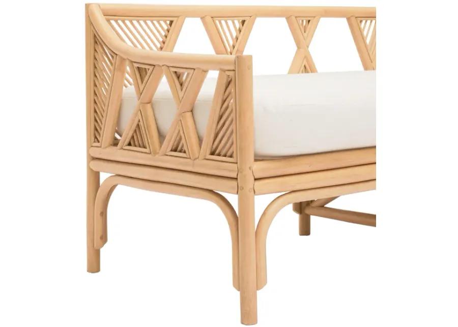 Jayla Natural Rattan Bench