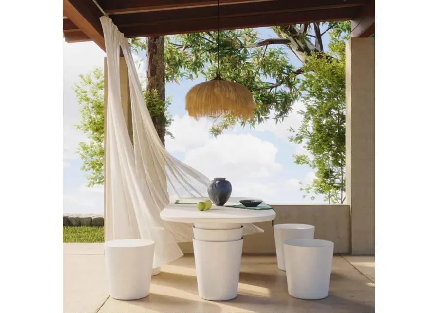 Margot Light Grey Faux Plaster Indoor / Outdoor Concrete Stool