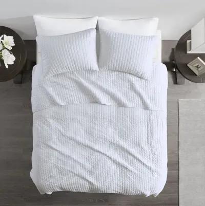 Madison Park Keaton White 3 Piece Quilt Set