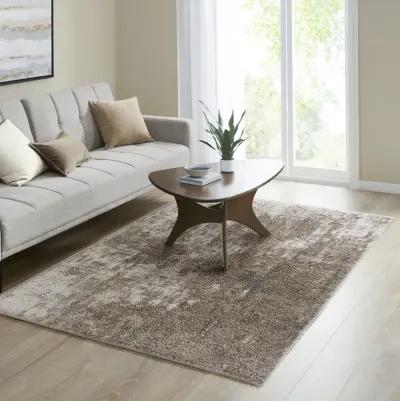 Madison Park Haley Grey/Cream Cozy Shag Abstract Area Rug