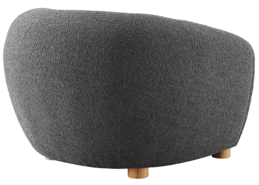 Abundant Boucle Upholstered Fabric Armchair