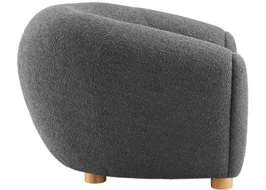 Abundant Boucle Upholstered Fabric Armchair