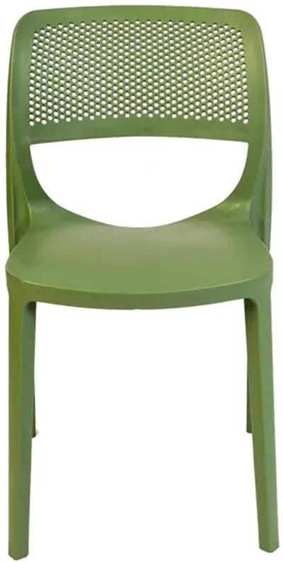 Mila Set of 4 Stackable Side Chair-Green