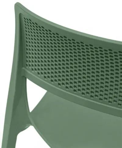 Mila Set of 4 Stackable Side Chair-Green