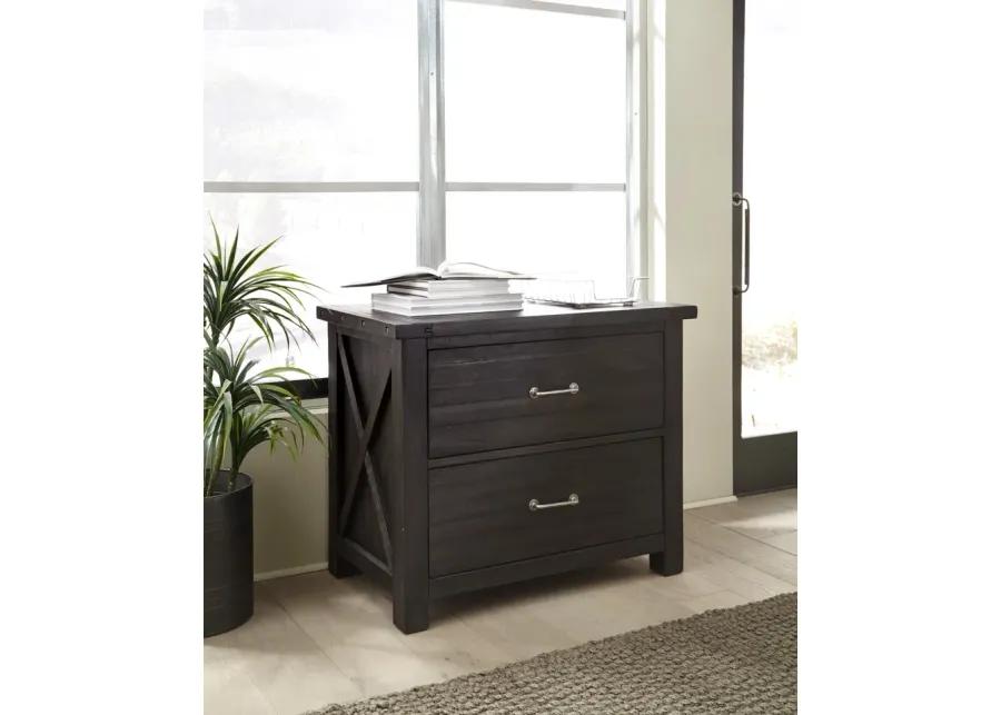 Yosemite Solid Wood Lateral File Cabinet in Cafe