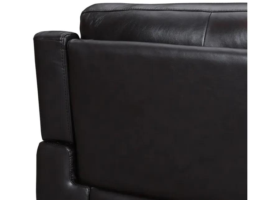 Lizette 78" Brown Leather Power Recliner Sofa with USB