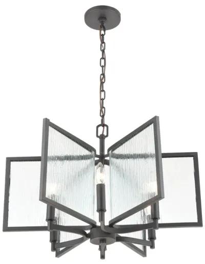 Inversion 25" Wide 6-Light Chandelier - Charcoal