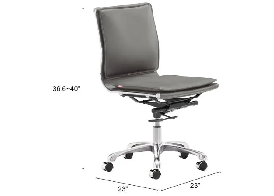 Lider Plus Armless Office Chair Gray