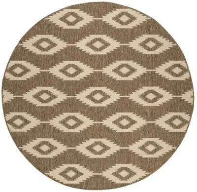 LINDEN 171 Collection LND171A-6R Cream / Beige 6'-7" X 6'-7" Round