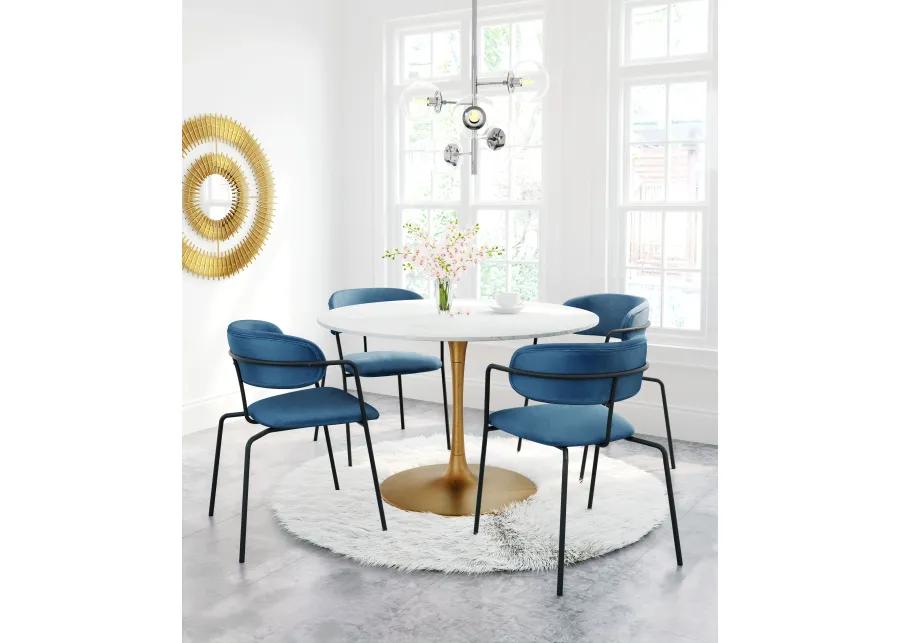 Ithaca Dining Table White & Gold