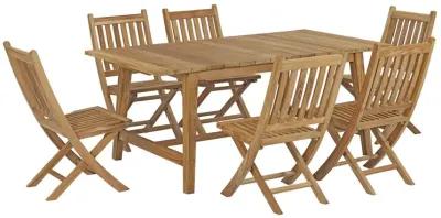 Marina 7 Piece Outdoor Patio Teak Dining Set