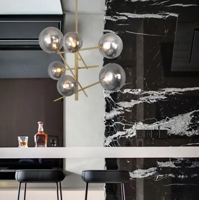 Laylani Grey Glass Chandelier