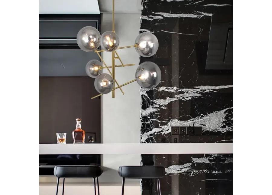 Laylani Grey Glass Chandelier