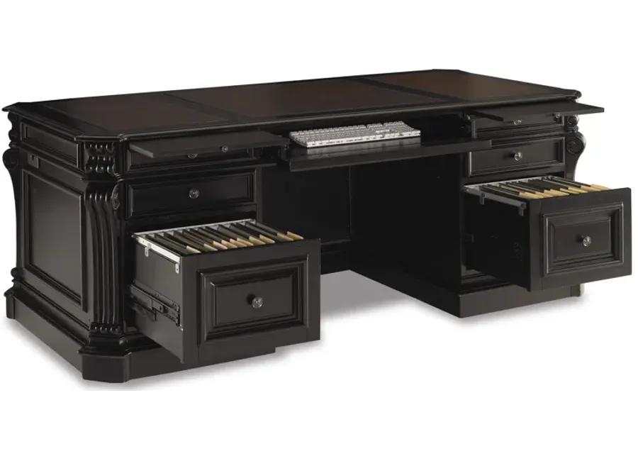 Telluride Leather Panels Executive Desk 