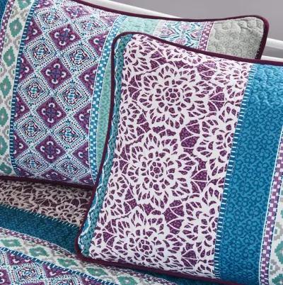 Intelligent Design Joni Purple 6 Piece Boho Reversible Daybed Set