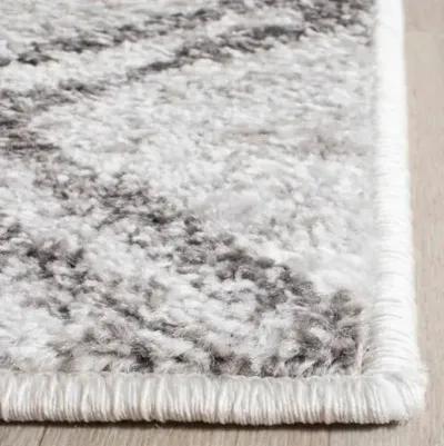 Adirondack Contemporary Silver / Charcoal 2'-6" X 4' Powerloomed Rug