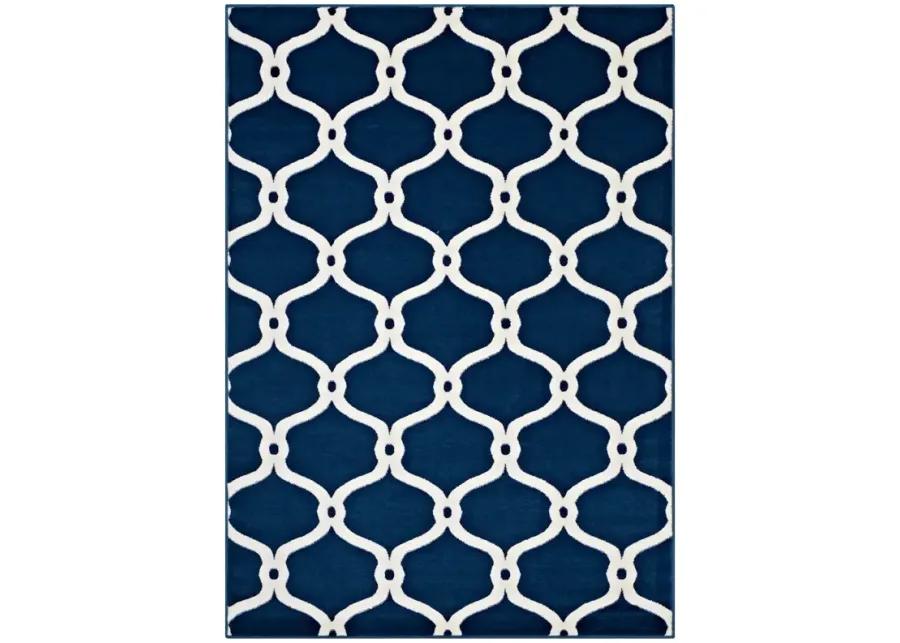 Beltara Chain Link Transitional Trellis 5x8 Area Rug