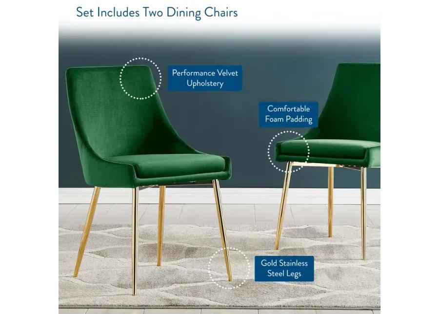 Viscount Performance Velvet Dining Chairs - Set of 2