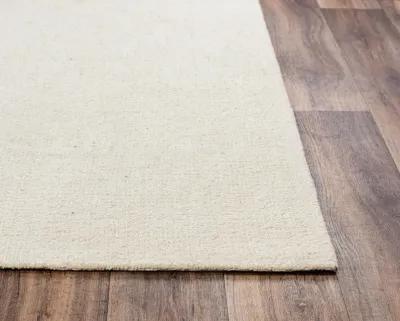 Brindleton Ivory/White Tweed Wool 2'6" x 8' Runner Rug