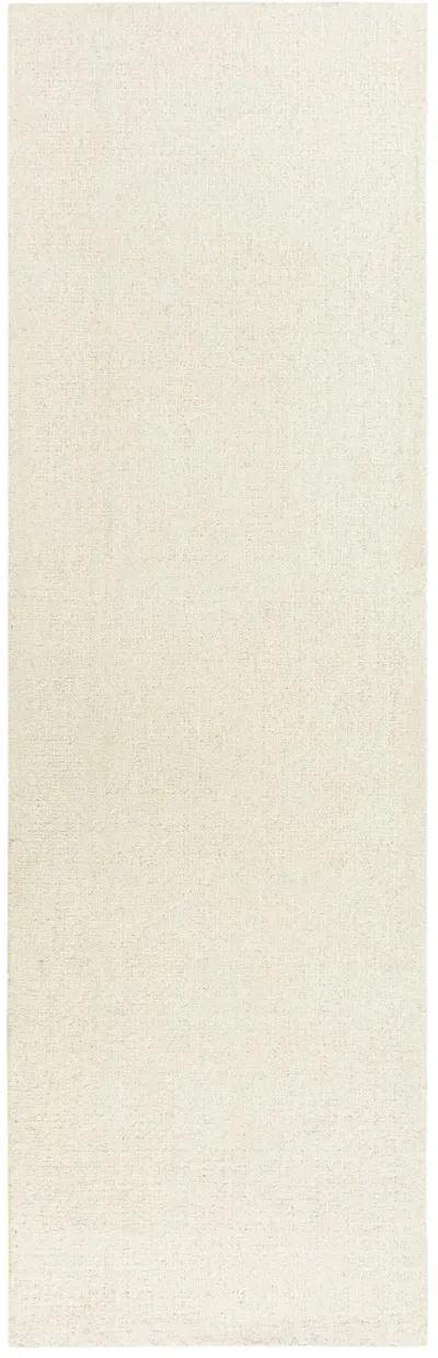 Brindleton Ivory/White Tweed Wool 2'6" x 8' Runner Rug