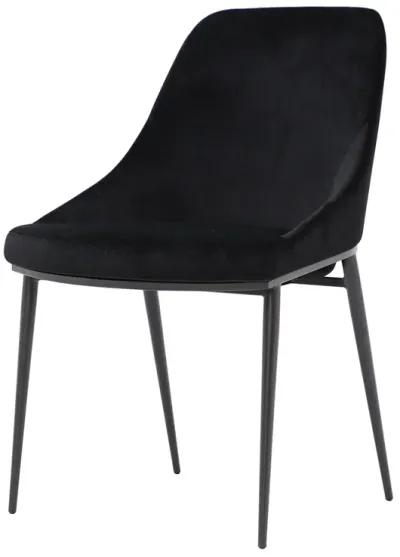 SEDONA DINING CHAIR SHADOWED BLACK VELVET-SET OF TWO