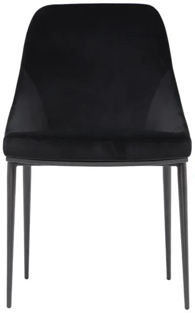 SEDONA DINING CHAIR SHADOWED BLACK VELVET-SET OF TWO