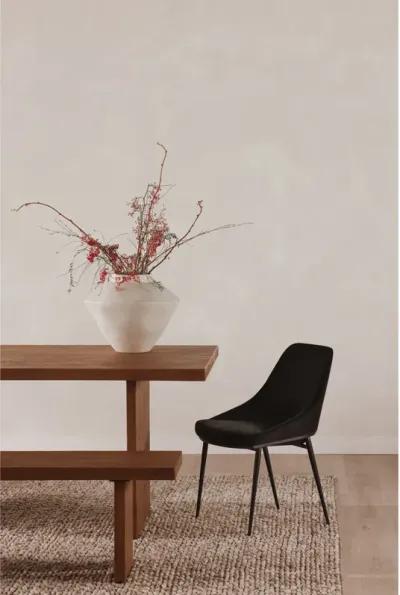 SEDONA DINING CHAIR SHADOWED BLACK VELVET-SET OF TWO