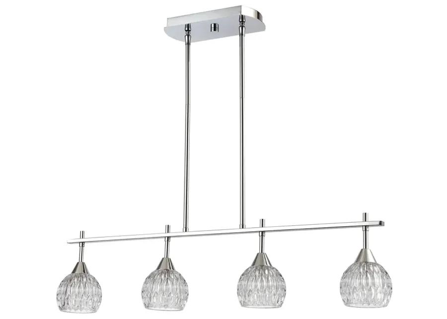 Kersey 34" Wide 4-Light Linear Chandelier - Polished Chrome