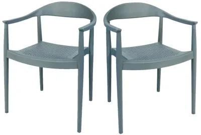 Kennedy Set of 4 Stackable Armchair-Anthracite