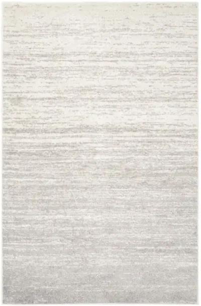 Adirondack Contemporary Ivory / Silver 2'-1" X 8' Powerloomed Rug