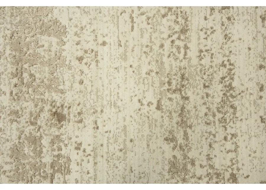 Artistry Beige Abstract NZ Wool/Tencel Blend 10' x 13' Rectangle Rug