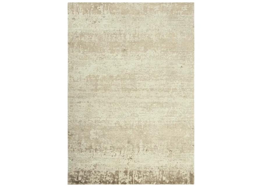 Artistry Beige Abstract NZ Wool/Tencel Blend 10' x 13' Rectangle Rug