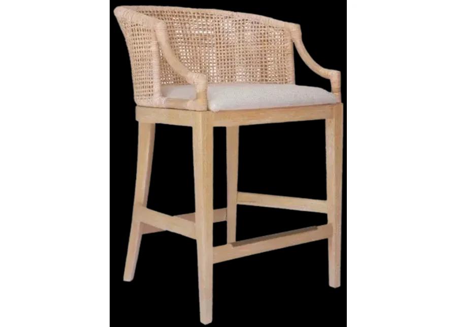 Playa Handcrafted Rattan Counter Stool 25" H