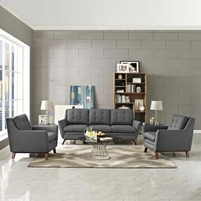 Beguile 3 Piece Upholstered Fabric Living Room Set