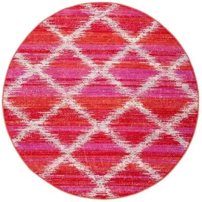 MONTAGE Collection MTG261R-7R Fuchsia / Ivory 6'-7" X 6'-7" Round