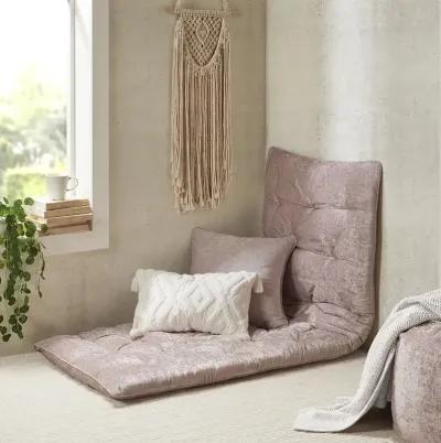 Intelligent Design Edelia Blush Poly Chenille Lounge Floor Pillow Cushion