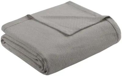 Madison Park Liquid Cotton Grey Blanket