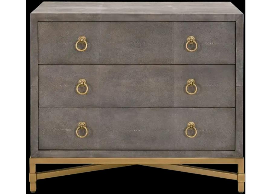 Strand Shagreen 3-Drawer Nightstand