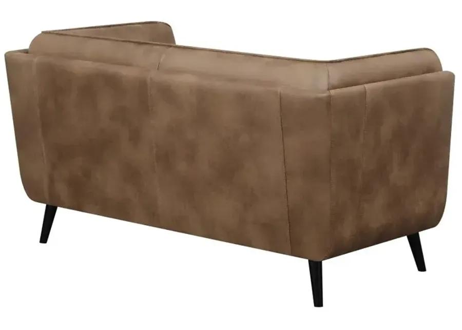 Abby Upholstered Button Tufted Loveseat