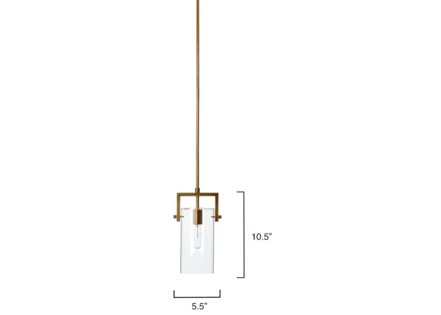 Cambrai Brass & Glass Pendant, Small